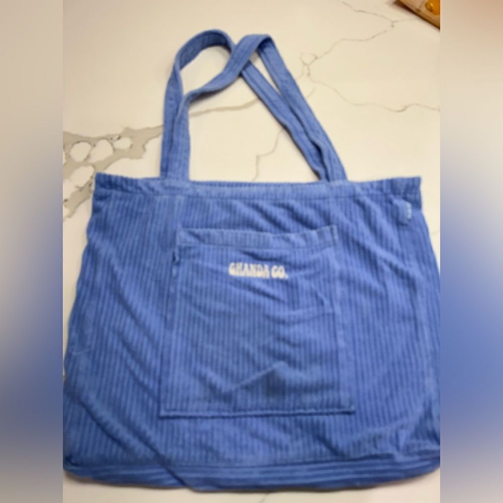 Ghanda corduroy blue beach bag